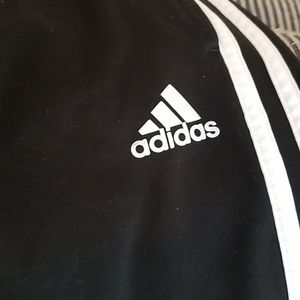 Adidas black and white joggers boys xl
